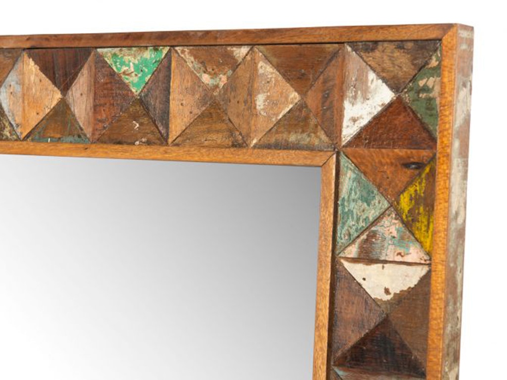 Home Trends & Design Bedroom Rio 32 Carved Teak Wood Mirror